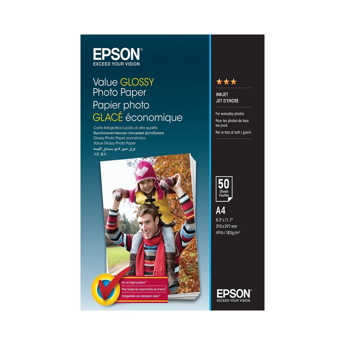 Epson Value Glossy Photo Paper A4 183gsm (50 Sheets)