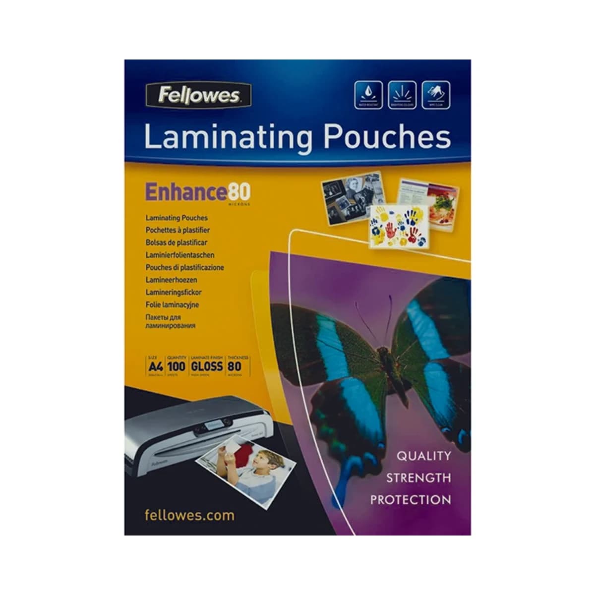 Fellowes ImageLast A4 80-Micron Laminating Pouches (100 Pack)