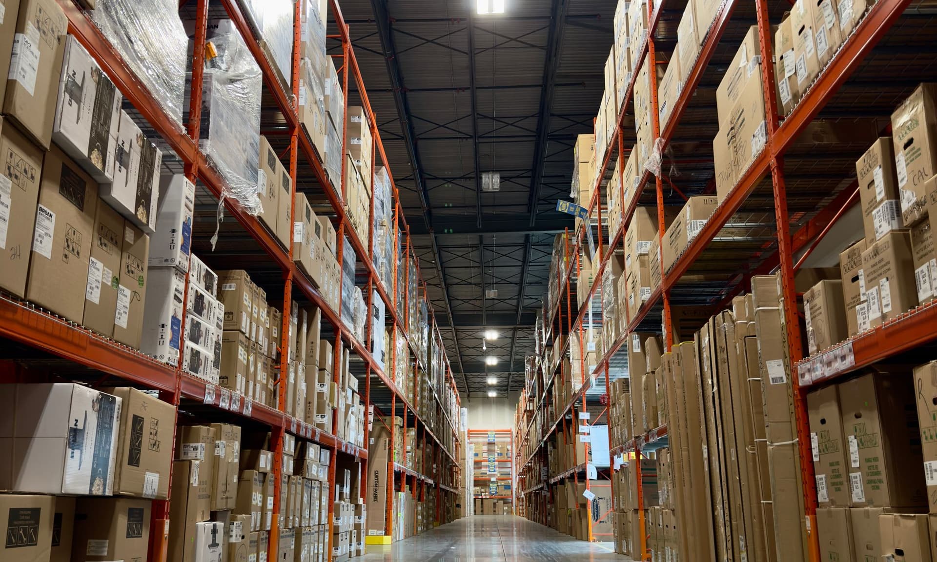 Products held in stock at our UK warehouse
