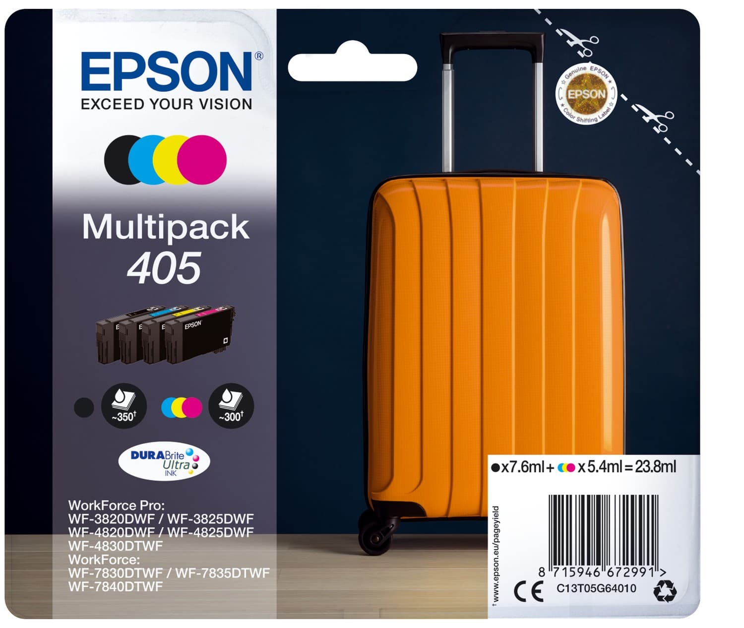 Epson 405 DURABrite Ultra Ink Multipack (BK/C/M/Y)